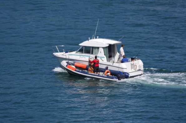 15 May 2020 - 14-16-40 
Dart Harbour patrol takes over the tow of  7m fishing boat Karine.
----------------------
Dart RNLI Launch No: 426